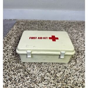 Vintage First Aid Kit 1980s Fraass Survival Partial Contents Durable Plastic